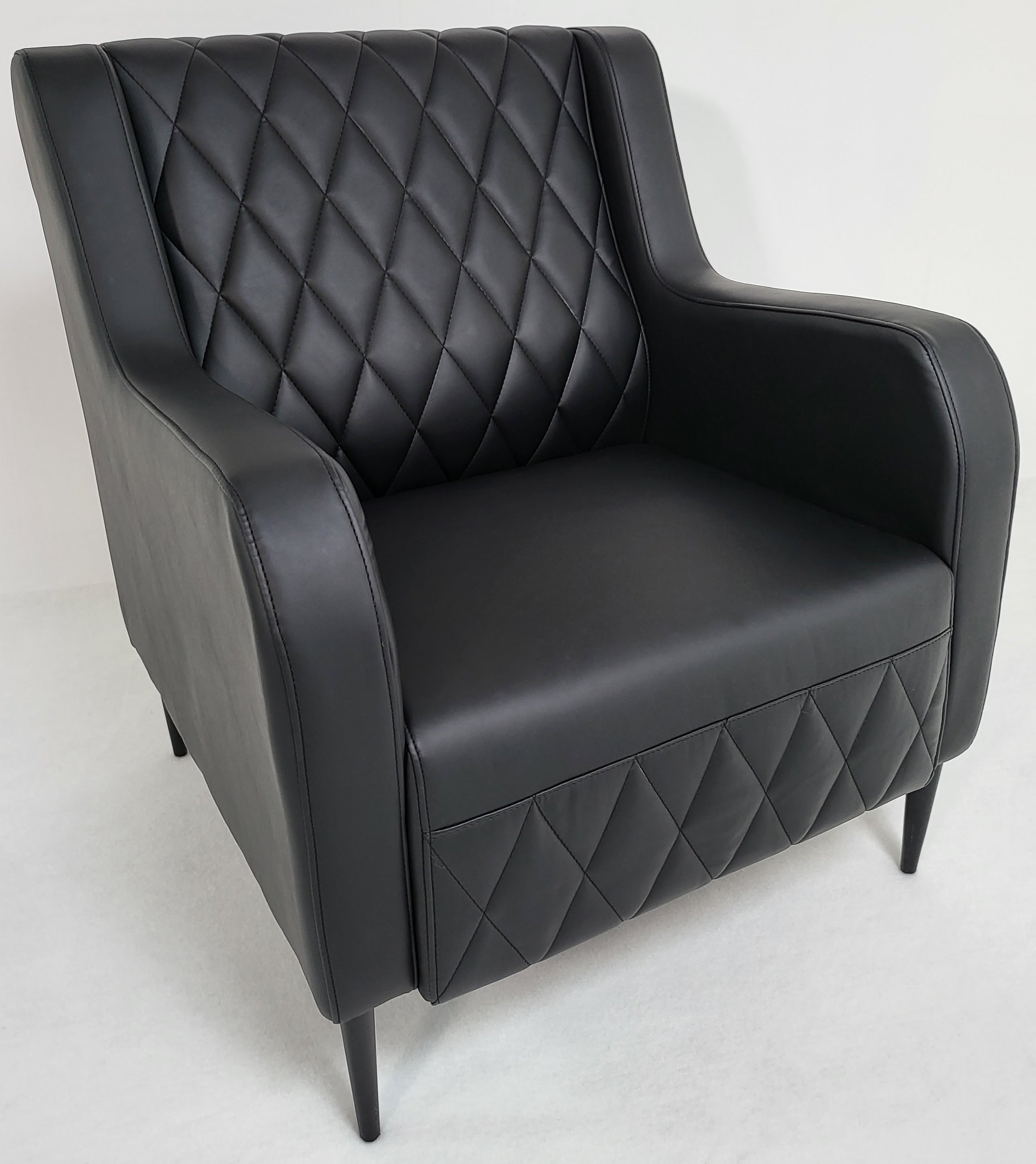 Modern Black Leather Executive Sofa - 1 & 3 Seat Available - F168 Near Me