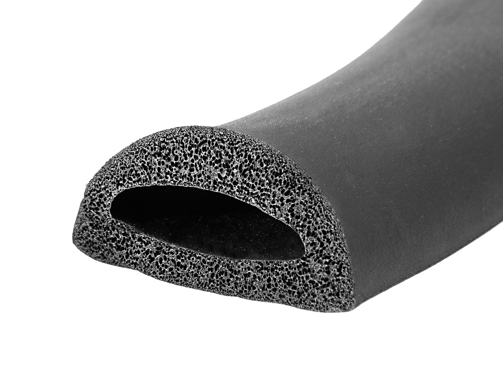 Sponge D Shaped Rubber Seal - 39mm x 19mm
