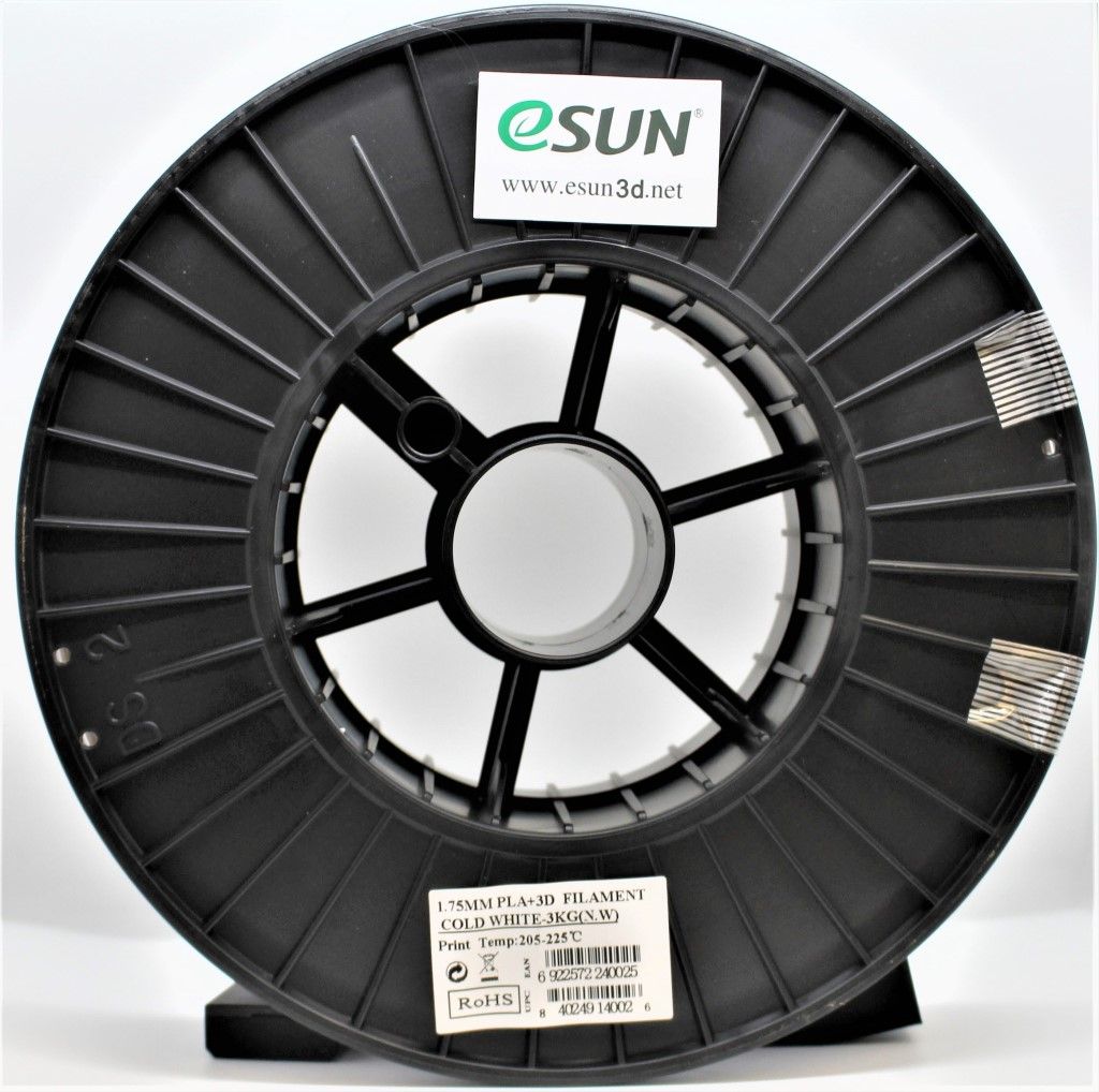 eSUN PLA+ Cold White 1.75mm 3Kg 3D Printing filament