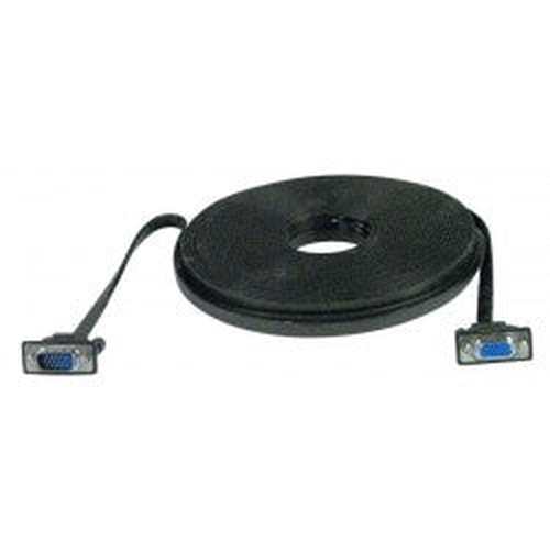 VEXT-SF-35 - Super Flat VGA Cable Extension 15HD Gold Plated Ribbon WUXGA 35 ft 15HD Male - 15HD Female Black