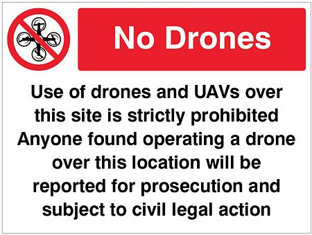 Drones prohibited in this area