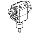 Axial geared-up driven tool H&#61;72mm