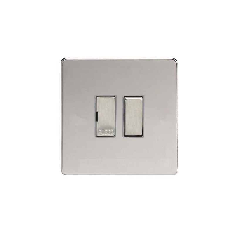 Varilight Screw Less Chrome 13A Switched Fused Spur Decorati