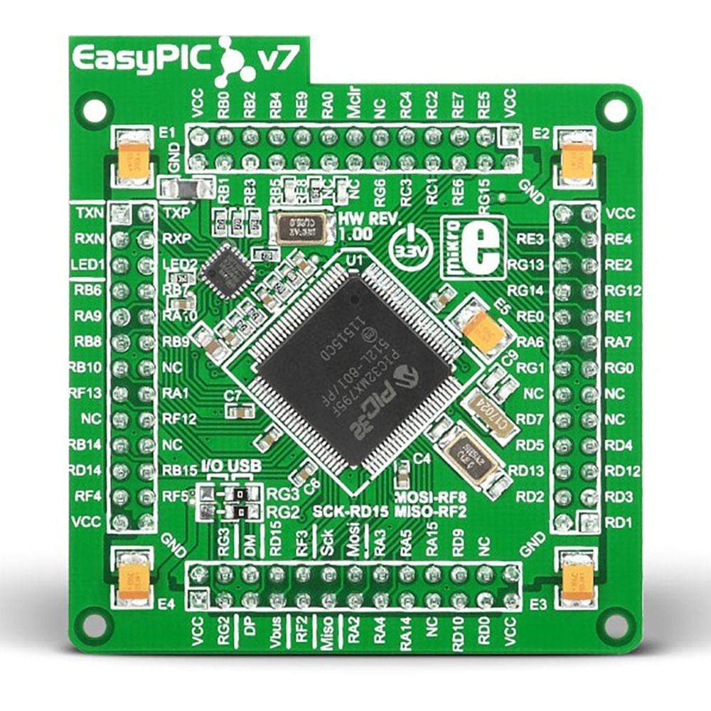 EasyPIC FUSION v7 ETH MCU card with PIC32MX795F512L
