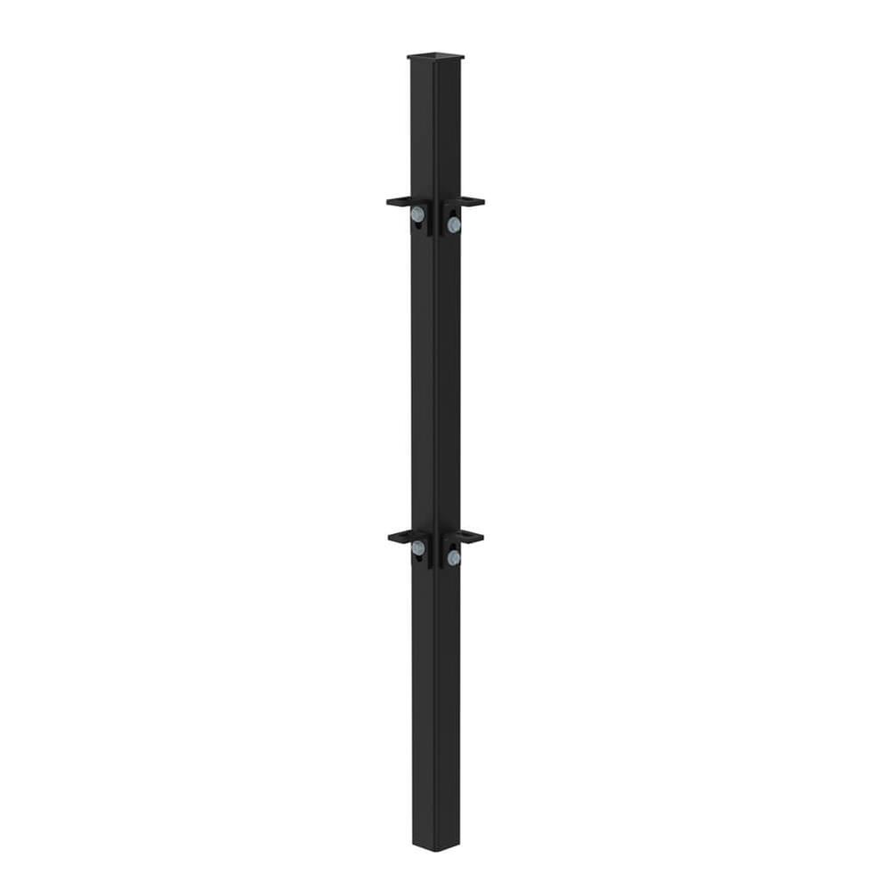 540mm High Concrete In Corner Post -Black - Includes Cleats + Fittings