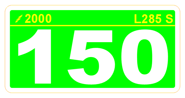 L285 S - 150 (Kg insert for L114L Labels)
[L285 S]