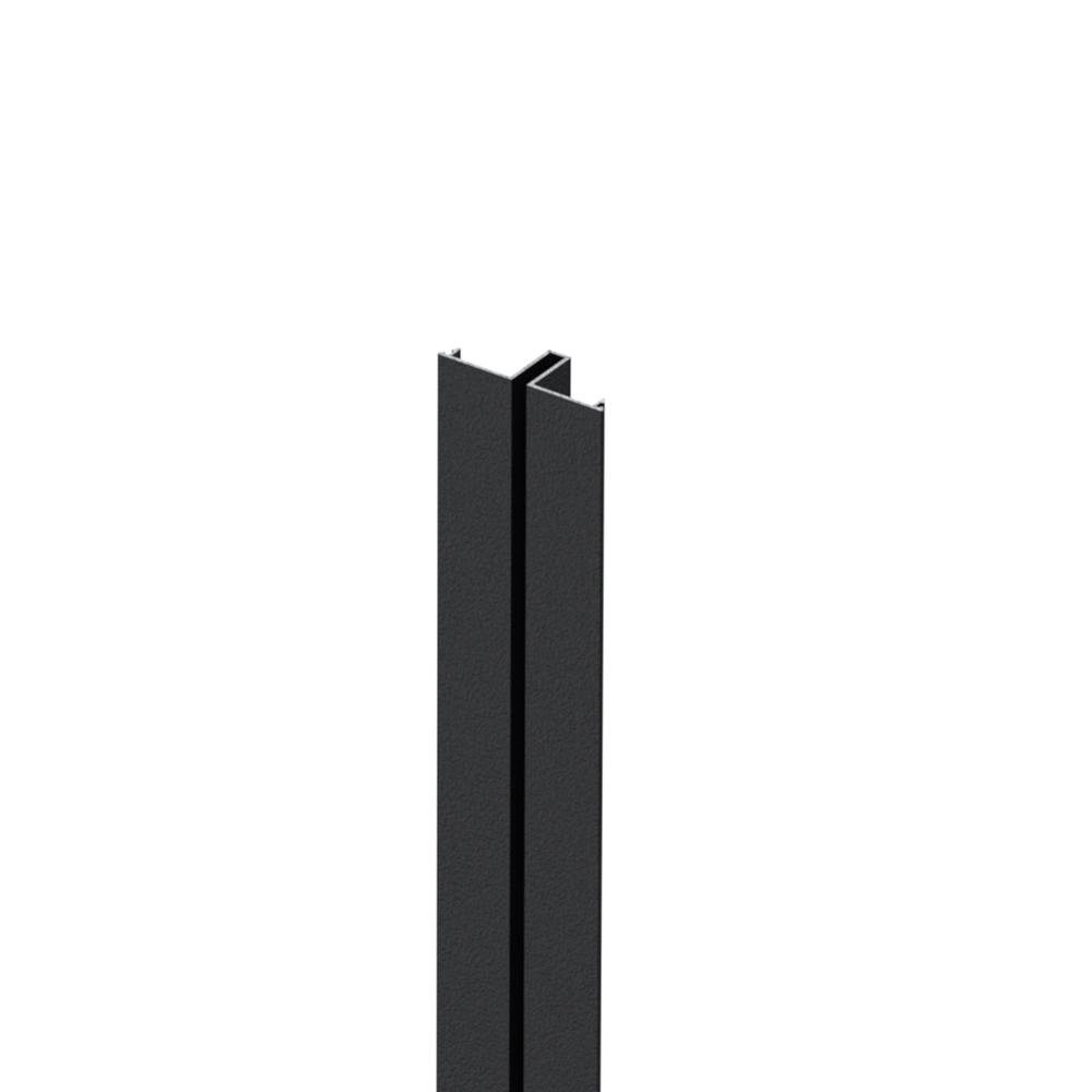 2.5m Laser Cut Screen Corner Post (5mm) Insert Profile -RAL 9005 Black Sand Matt 