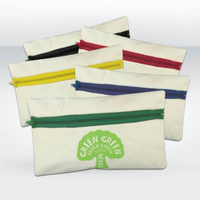 GREEN & GOOD ORGANIC COTTON PENCIL CASE.