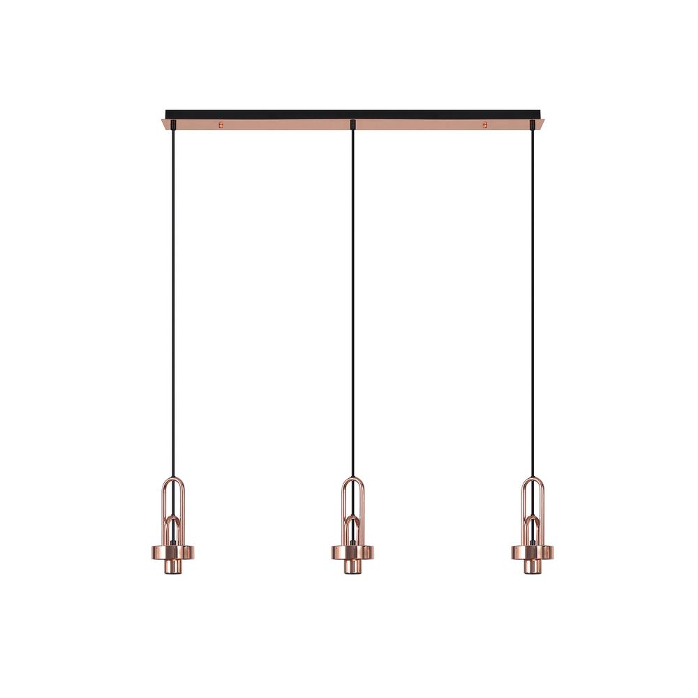 Luxuria Kennith Linear Suspension Kit (FRAME ONLY) 3xE27 Copper/Matt Black