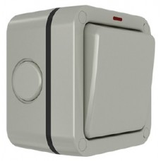 20A 1 Gang 2 Way Retractive Switch with Neon, IP66, SWP4012