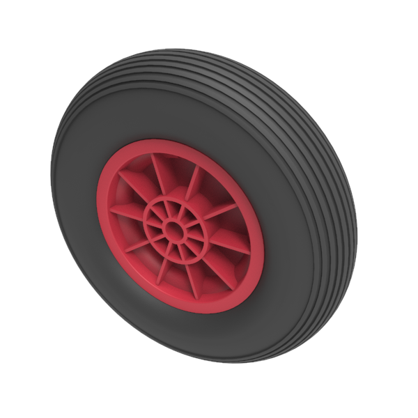 Pneumatic 400mm Plain Bearing Wheel 200kg Load