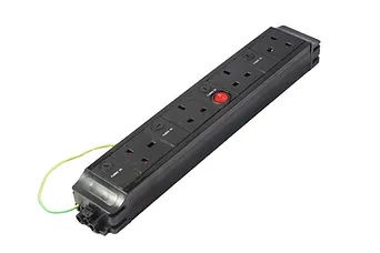 UDESK-PP-IFMS-UK4 4 Port Under Desk Power Pack - Individually fused - Master block power switch - WIE power Input (P-Pack 4/1)