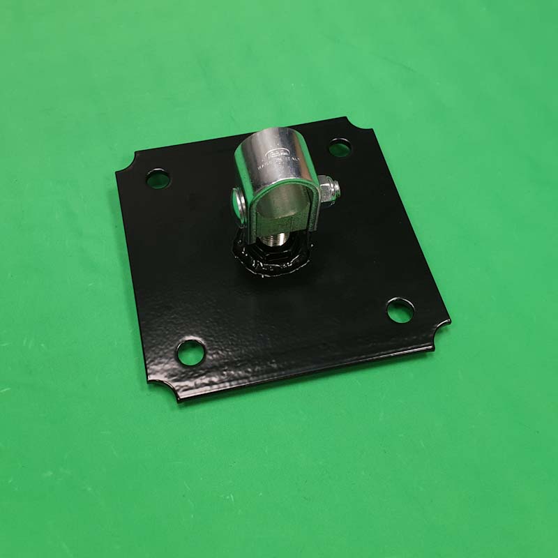 Heavy Duty Black Wall Plate With 35mm Wrap Around Hinge