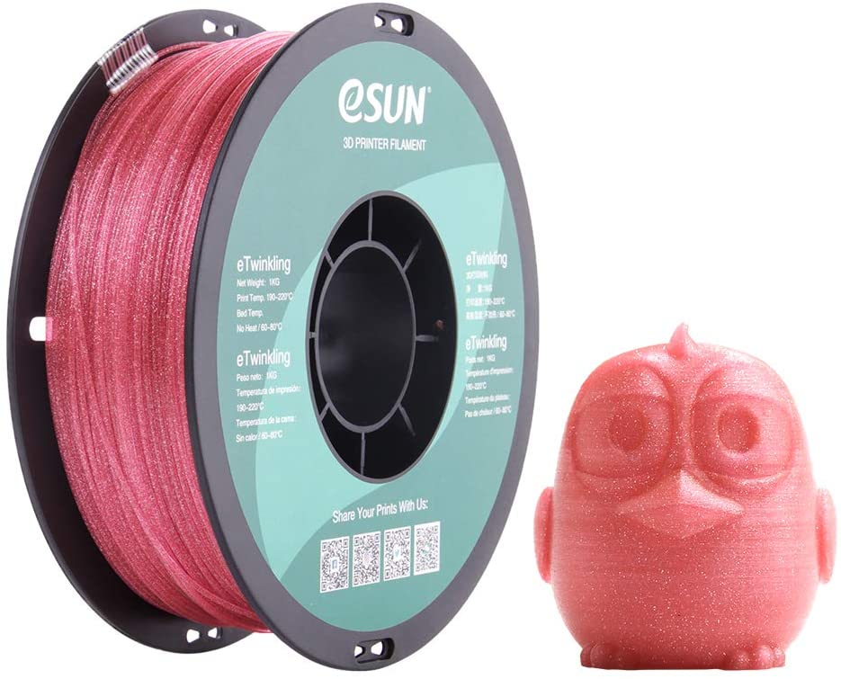 eSUN eTwinkle PLA Pink 1.75mm 1Kg 3D Printing filament