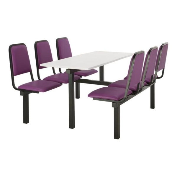 CU92 - 6-Seater Chester Canteen Unit - 2 Way Access, Purple, White