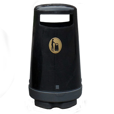 Manufacturers Of Topsy 2000&#8482; Litter Bin & Express Delivery - Black
                                    
	                                    90 Litre Waste Bin with Metal Liner