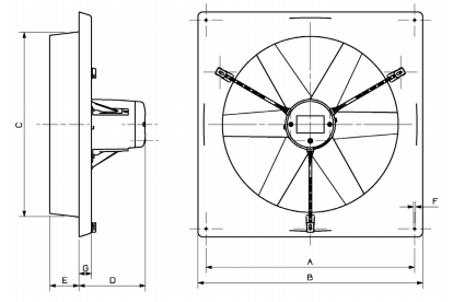 Vostermans Plate Fan - 50cm Ø