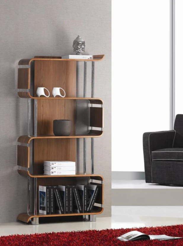 Providers Of Contemporary Open Storage Bookcase in Walnut Veneer - 800mm - BS201 Huddersfield