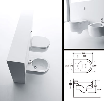 Soft Cube Wall Hung Space Saving Toilet (20E)