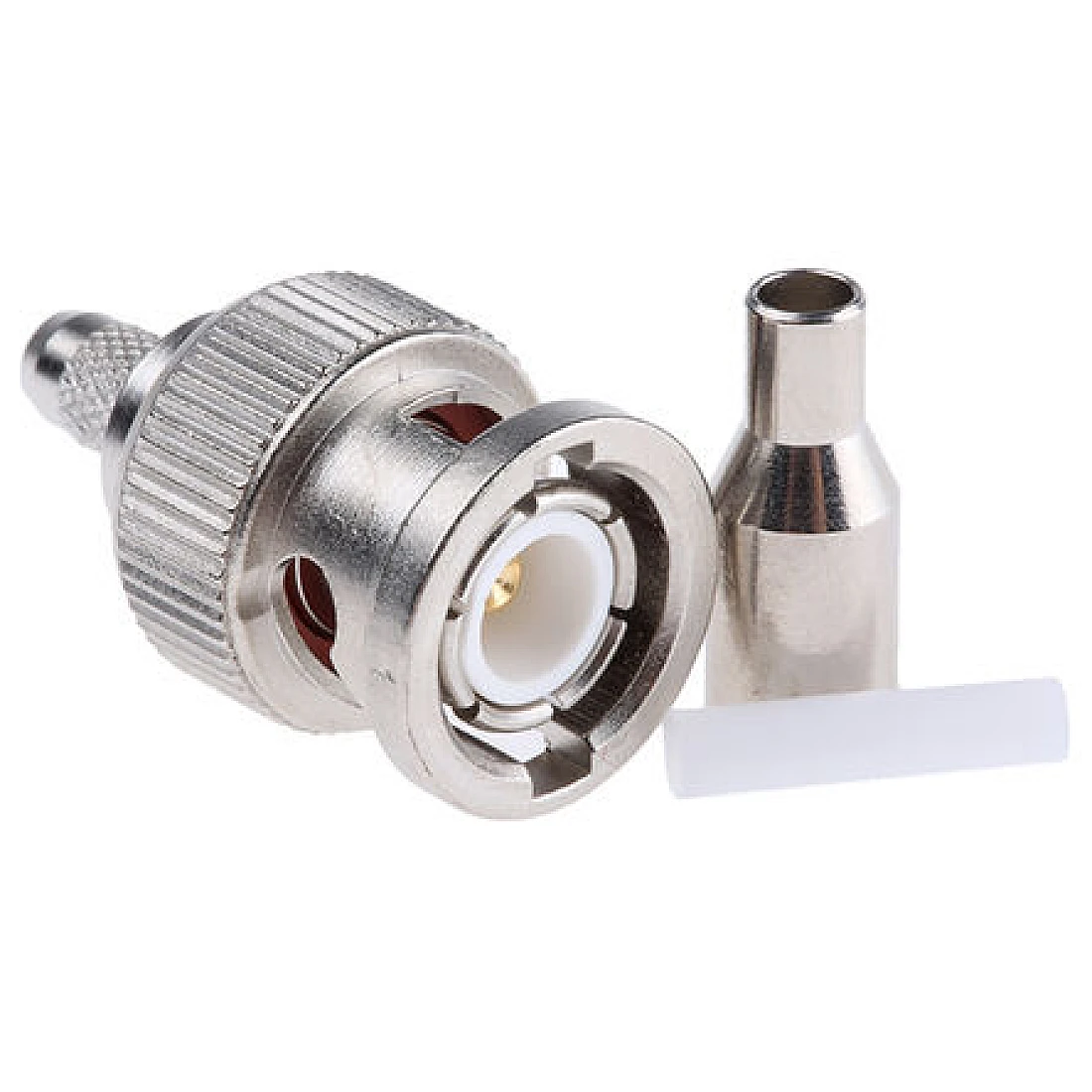 Telegartner J01000A0040 (100023312) Straight 50 Ohm Cable Mount BNC Connector Plug Crimp Termination RG316/U Nickel
