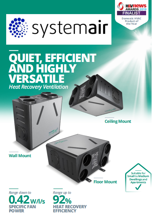 VTC 1.3+ Lite L  Ceiling. Residential AHU with Digital Control