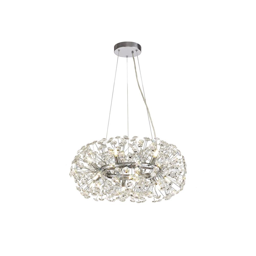 Luxuria Paramount Pendant 60cm Ring 12 Light G9 Polished Chrome/Crystal