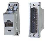 Serial Male DB25 to Female RJ45 Adapter for Serial Ports