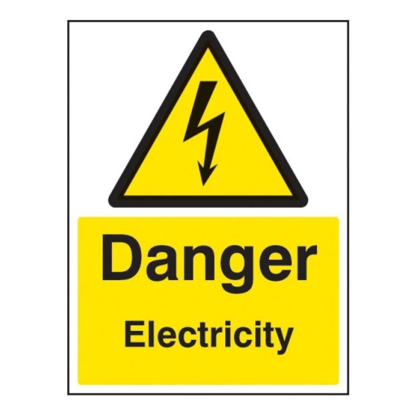 Danger Electricity - A4 Rigid Plastic