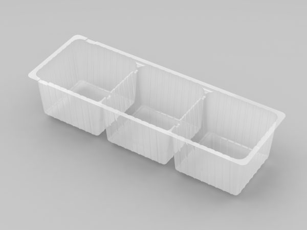 3 Cavity Deep Square Tray