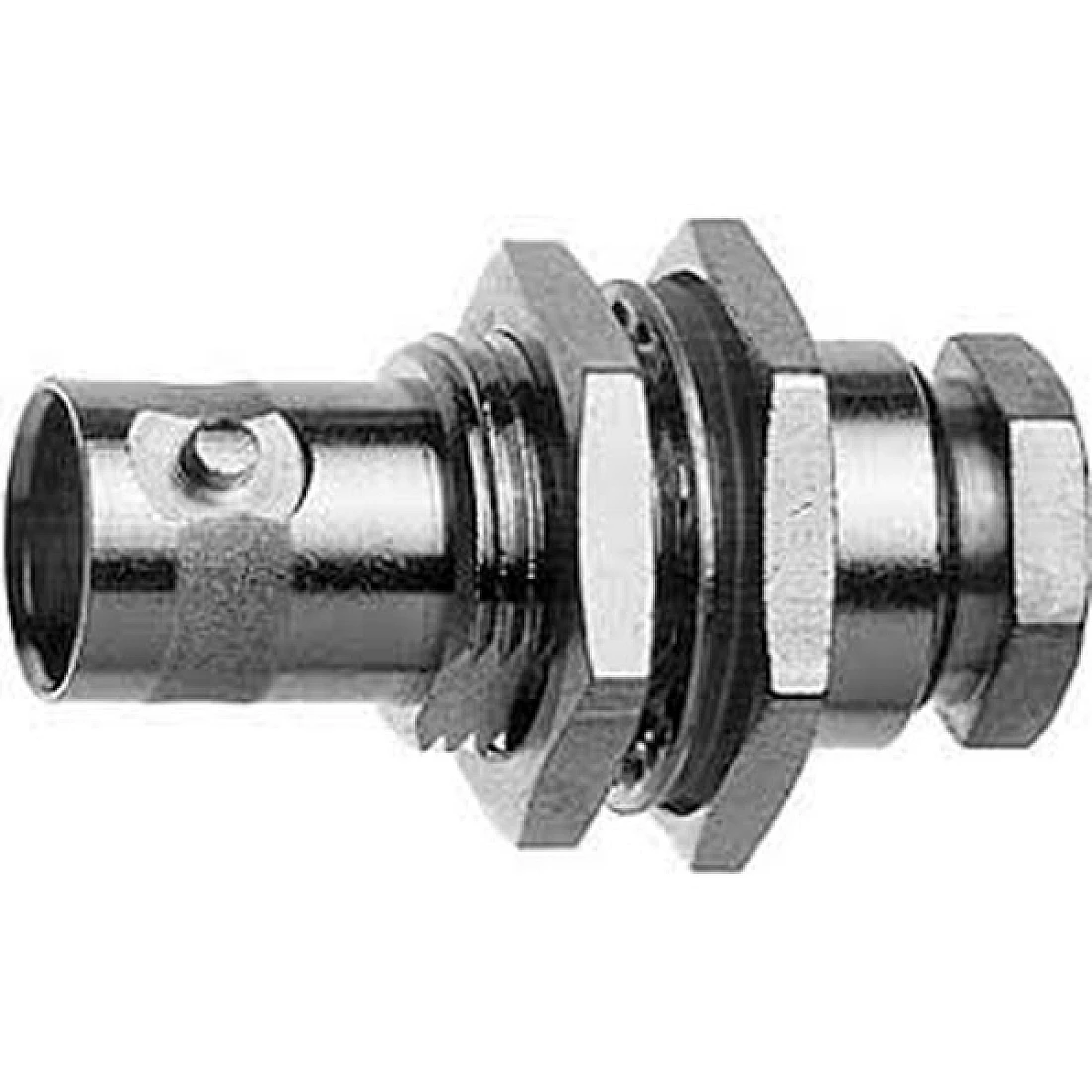 Telegartner J01001A1319 (100023414) Straight 50 Ohm Panel Mount BNC Connector jack Clamp Termination RG178, Nickel