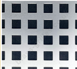 Chartham Square Hole 8mm Silver Anodised Aluminium Grille Sheet 1000mm x 660mm x 1mm