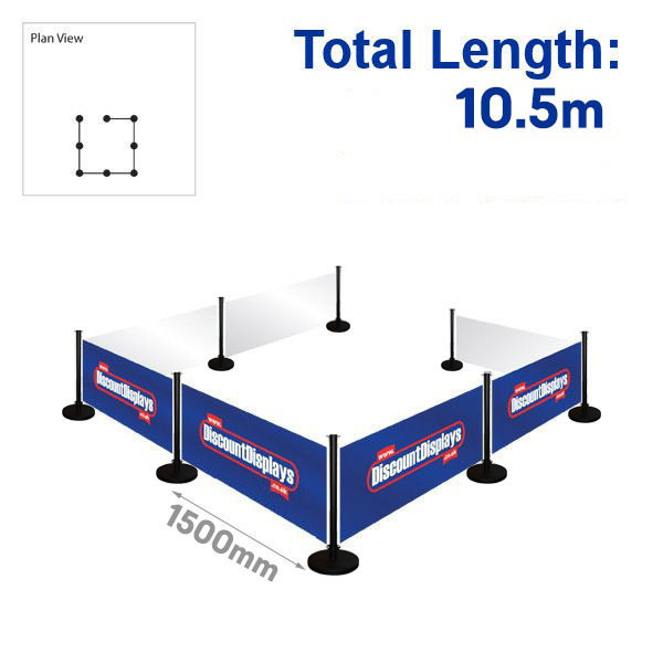 10.5m Economy Cafe Barrier Kit