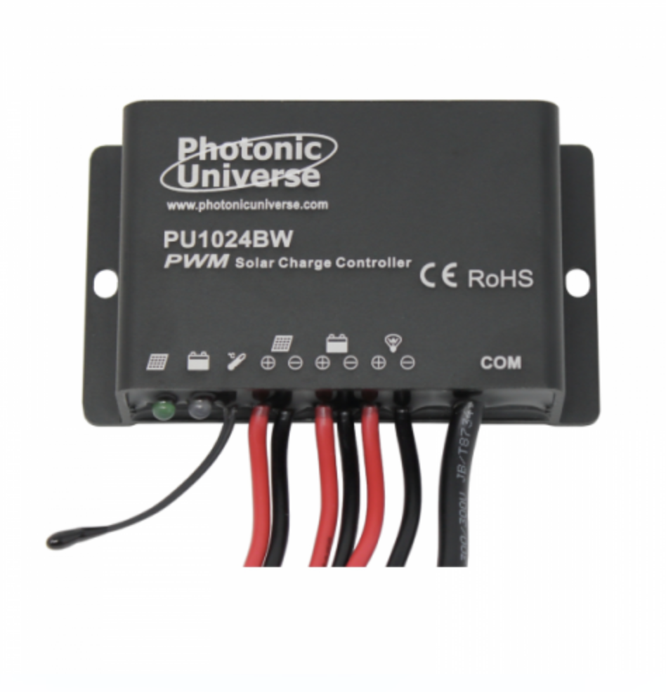 waterproof 10a 12v/24v solar charge controller / regulator for caravans, motorhomes, campervans, boat, yacht and marine applications