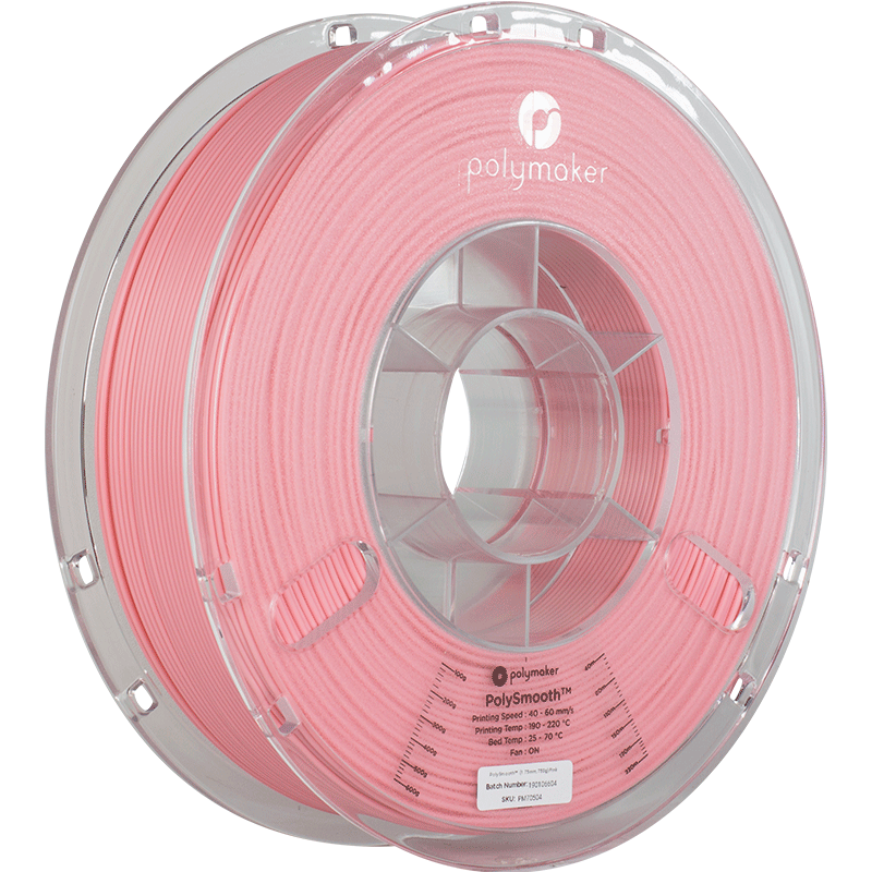 PolySmooth Pink 1.75mm 750gms 3D Printing Filament
