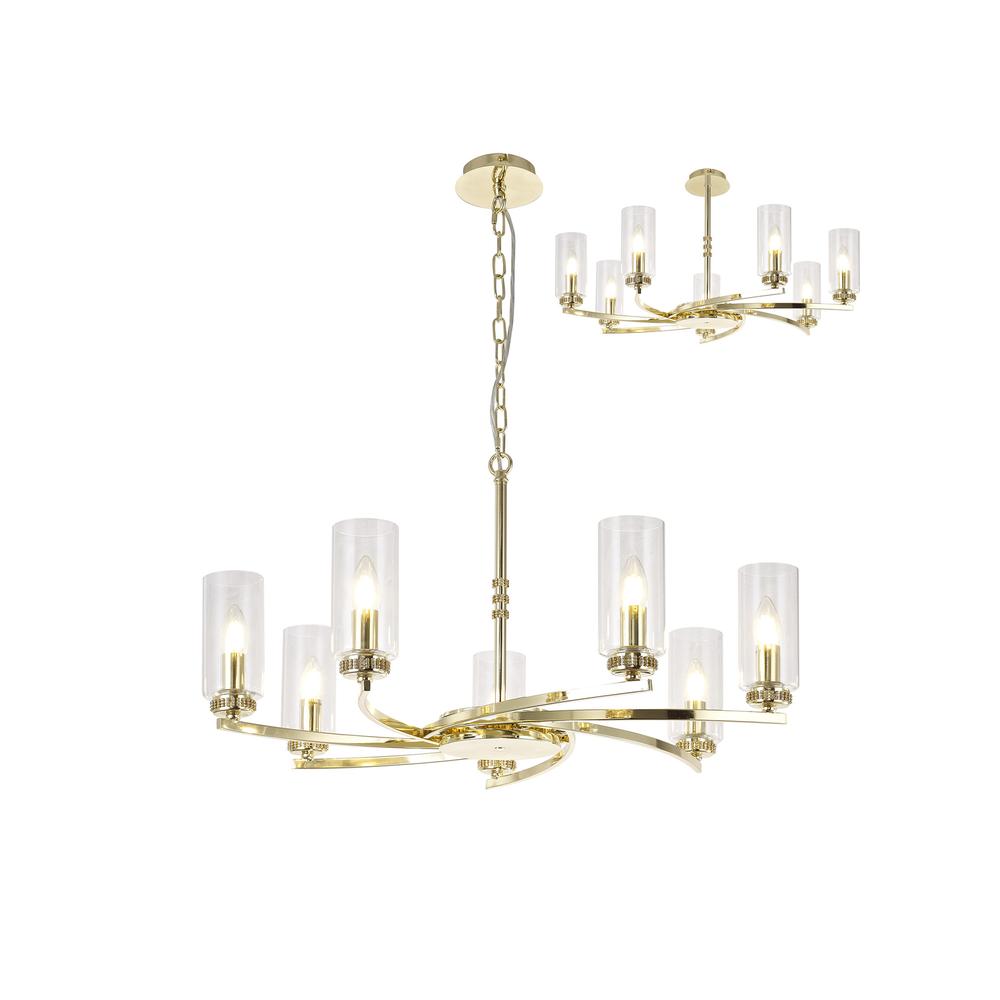 Luxuria Lei 76cm Pendant/Semi Flush 7xE14 Polished Gold