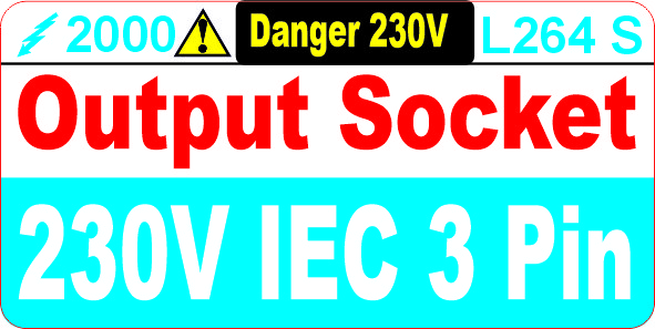 L264 S IEC 230V 3 Pin Outlet Socket Label (100)
[L264S]