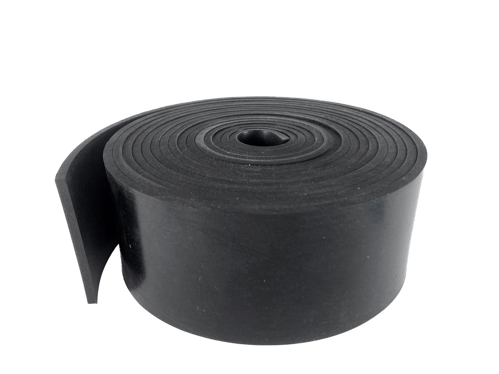 Solid Neoprene Rubber Strip - 75mm x 5mm x 5m
