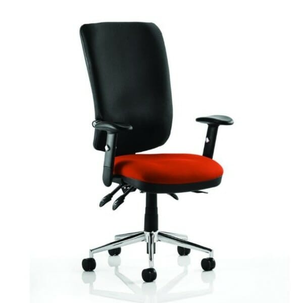 Chiro High Back Chair Tobasco Red and Black