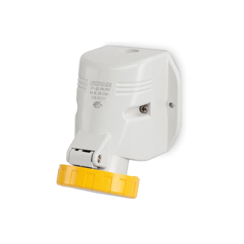 Scame 518.3250T Surface Mounted Socket IP67 IP Rating 32 Amp 2P + E Pins