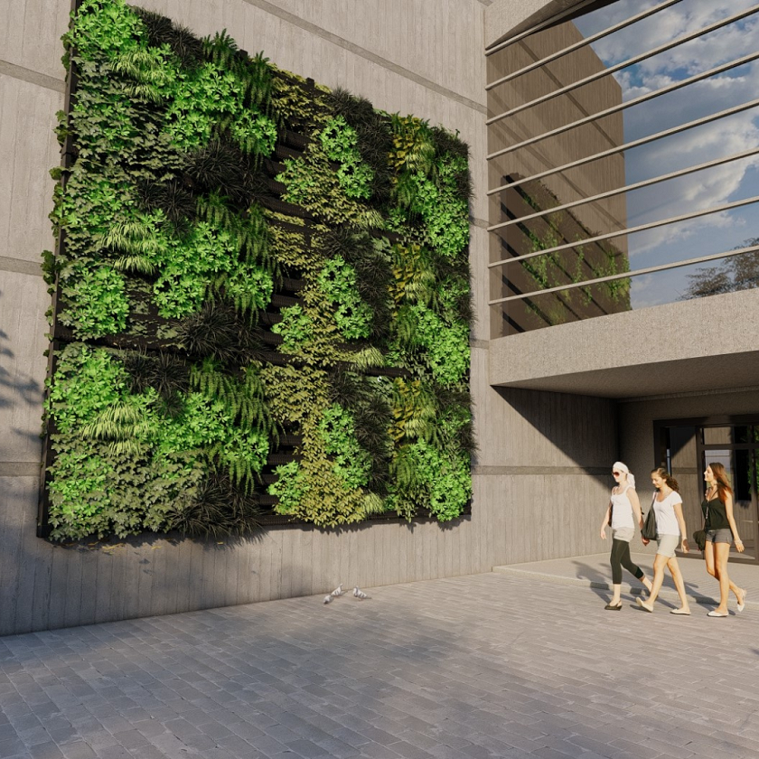 Durable Double-Walled Amberwall for High?Traffic Public Spaces