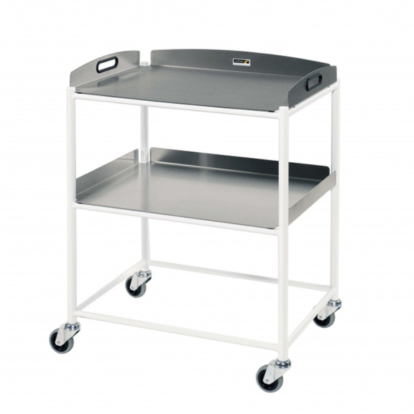 DT6 Dressing Trolley with Stainless Steel Trays - 2 x Trays