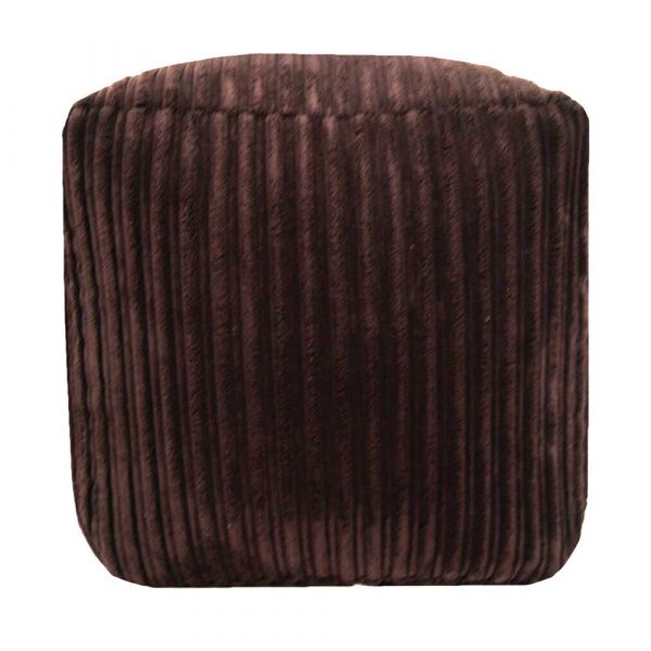 Brown Chunky Cord Cube. Foam filled. Available in 2 sizes