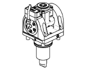 Radial rear-set single static tool QD&#61;25mm