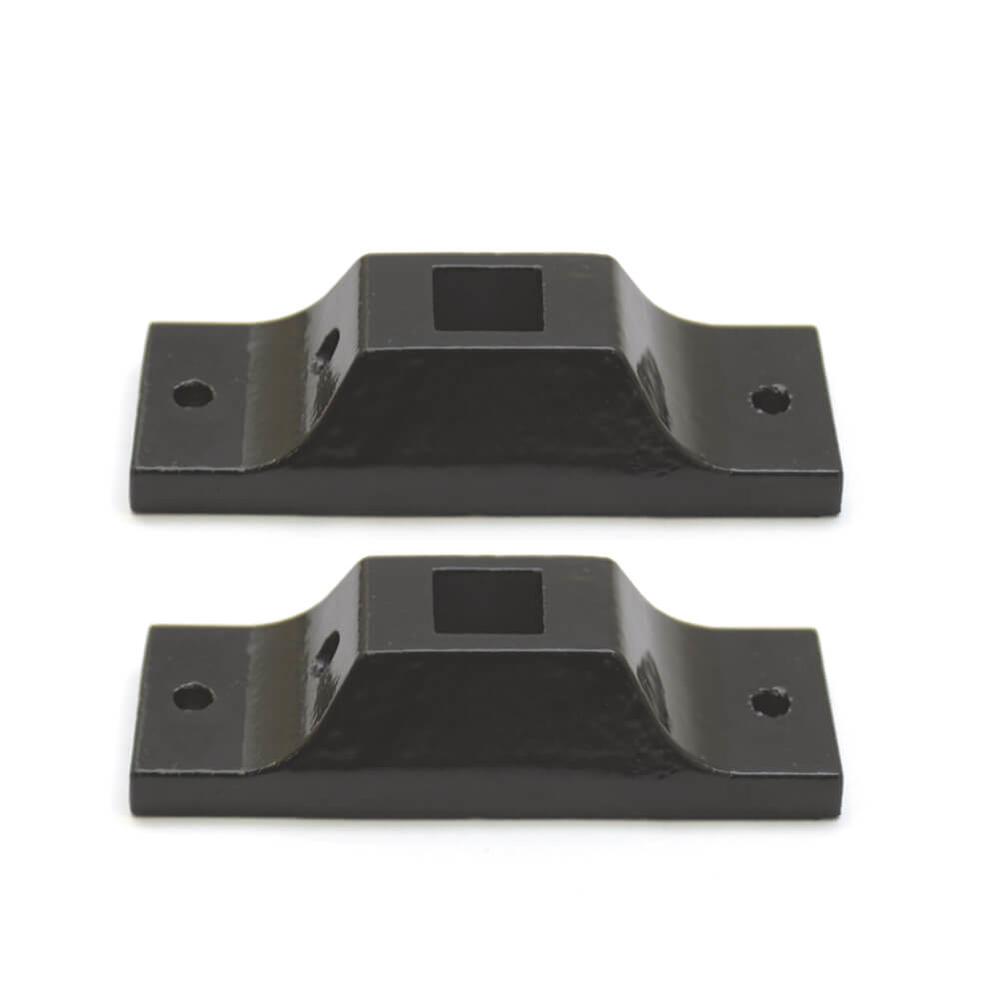 A5" Infill Fixing Bracket (Balustrade)12.5 x 12.5mm - Matt Black Aluminium."