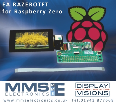 Raspberry Pi Zero HAT for IPS TFT Displays EA RAZEROTFT