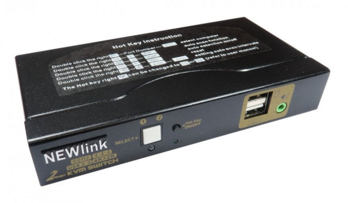 RX-NLKVMHDMI-22A 2 Port NEWlink HDMI v2.0 & USB KVM Switch / HDMI KVM Switch with cables