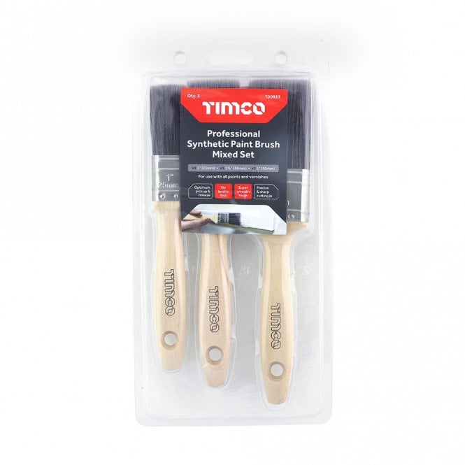 TIMCO Professional Synthetic Paint Brush Mixed Set