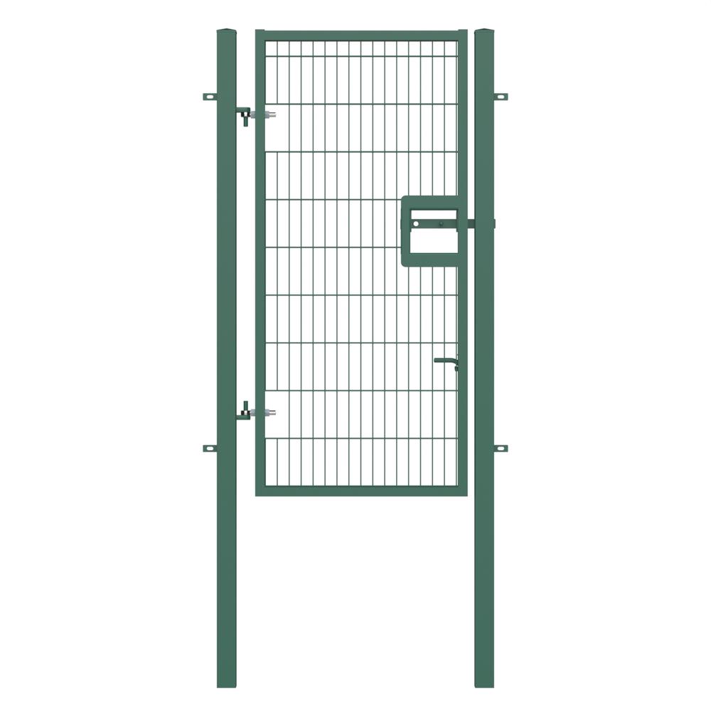 Twin Wire Single Leaf Gate H 2.0 x 1mGreen Powder Coated Finish, Concrete-In