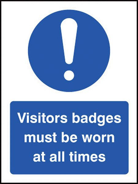 Visitor badges must be worn at all times