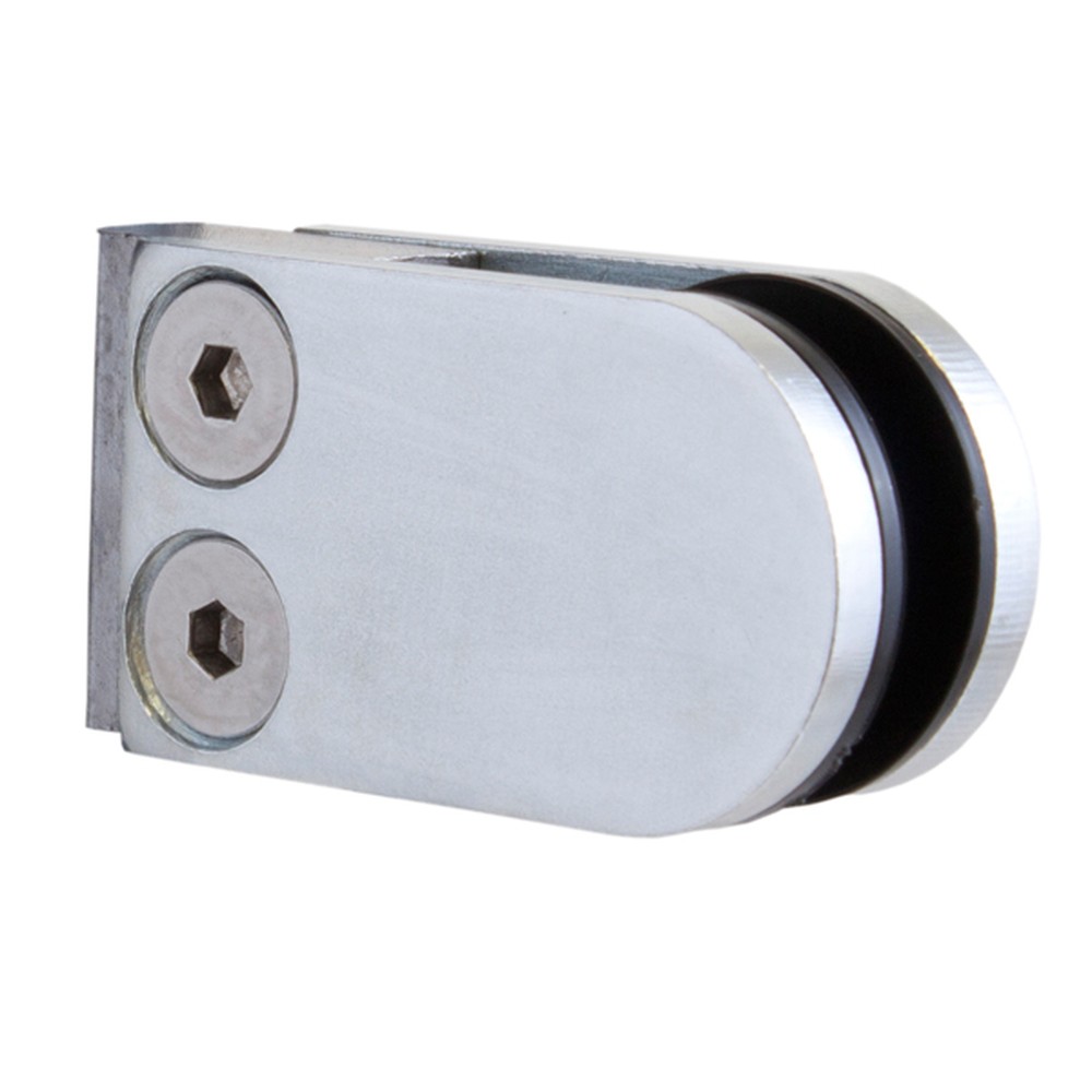Weld On Glass Clamp - 80 x 40 x 6mm Stainless 316 C/W Bolt & Domed Nut